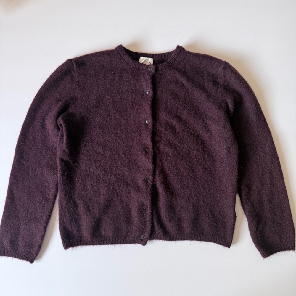 cute round neck cardigan button down knit boxy and slouchy H&M cottagecore